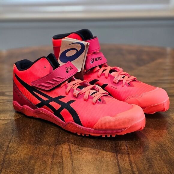 Asics Javelin Pro 3 Spikes Sunrise Red Black Men's 10 Track Field Shoes 1093A180 - Picture 1 of 12